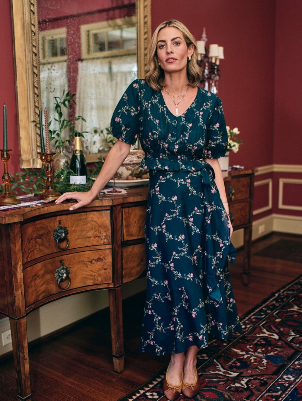 Baybala Matching Top And Wrap Skirt Midnight Garden